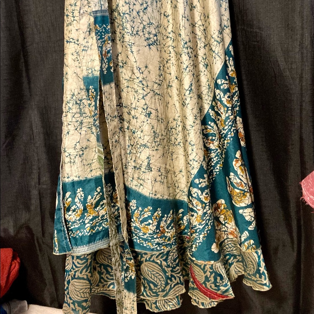 Sari wraparound skirt